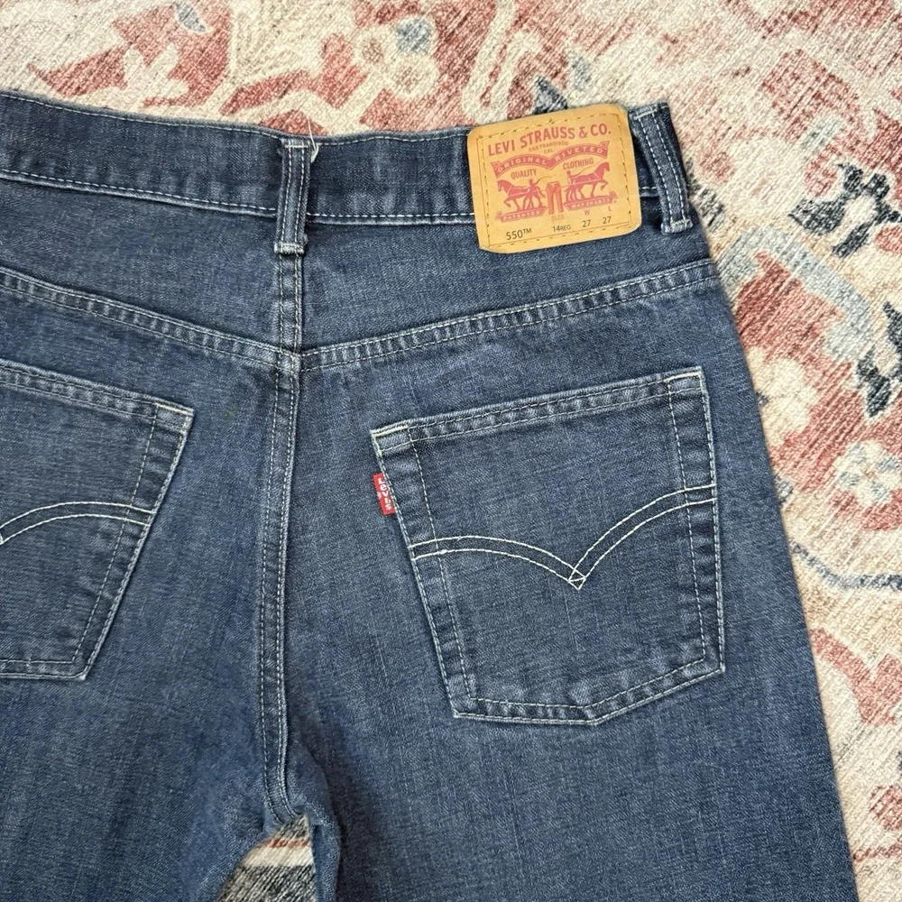 Levi's 550 Relaxed 5550-679 Dark Wash Denim Jeans Boys 14 Reg 27x27